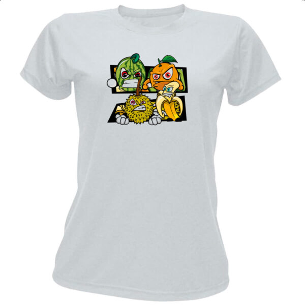 Camiseta Baby Look Frutas raivosas