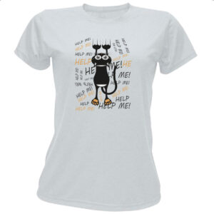 Camiseta Baby Look Gato Cat Help Socorro