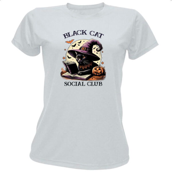 Camiseta Baby Look Gato Preto clube social