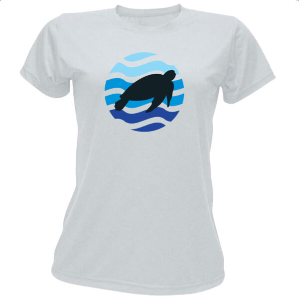 Camiseta Baby Look Animais marinhos tartaruga silhueta sunset