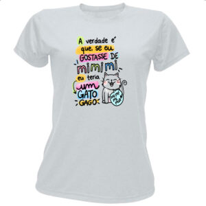 Camiseta Baby Look Gato mi mi mi