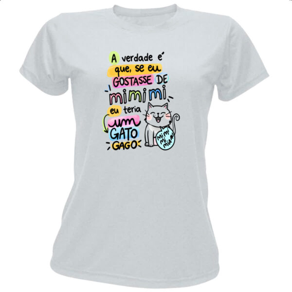 Camiseta Baby Look Gato mi mi mi