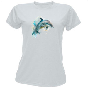 Camiseta Baby Look Golphinho aquarela 04
