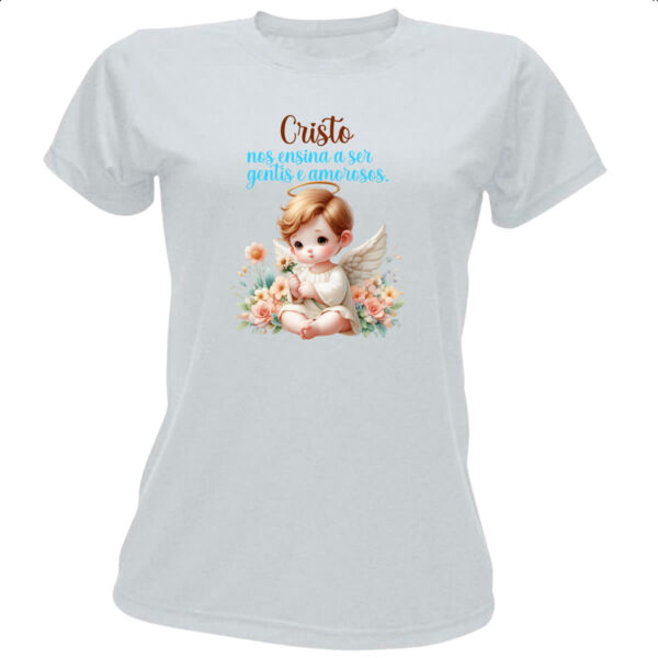 Camiseta Baby Look Anjo gentil e amoroso