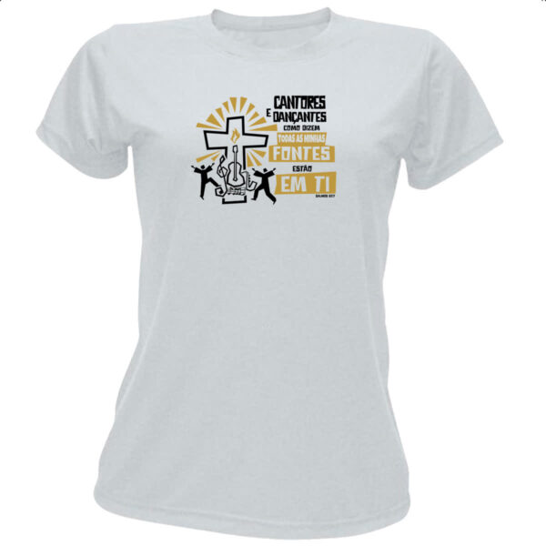 Camiseta Baby Look Gospel Salmos 87.7