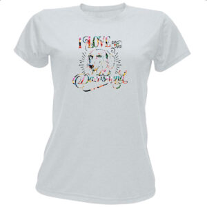 Camiseta Baby Look I love my Daschshund