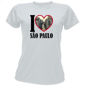 Camiseta Baby Look I love sao paulo