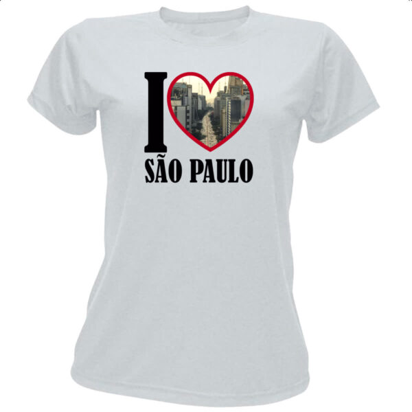 Camiseta Baby Look I love sao paulo
