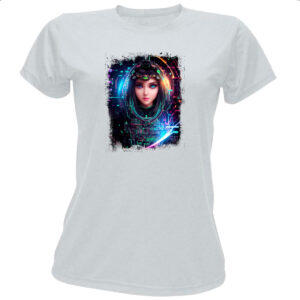 Camiseta Baby Look Inteligengia Artificial Mulher Holografica