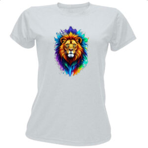 Camiseta Baby Look Leao de Juda Watercorlor Splash