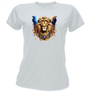 Camiseta Baby Look Leao de juda coroado no universo