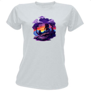 Camiseta Baby Look Leao guerreiro noturno