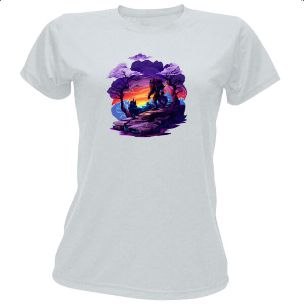 Camiseta Baby Look Leao guerreiro noturno