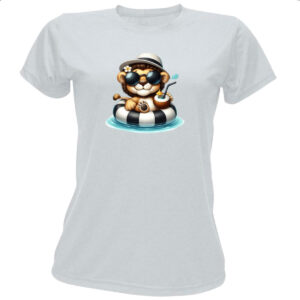 Camiseta Baby Look Leao na boia