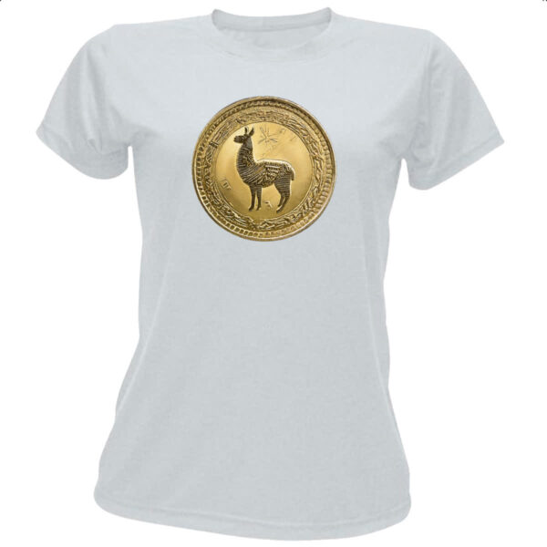 Camiseta Baby Look Lhama coin