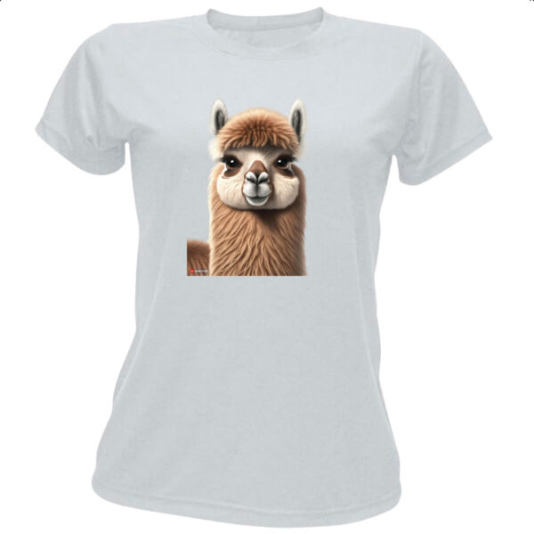 Camiseta Baby Look Lhama rosto deboche