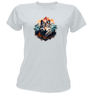 Camiseta Baby Look Lobo da montanha