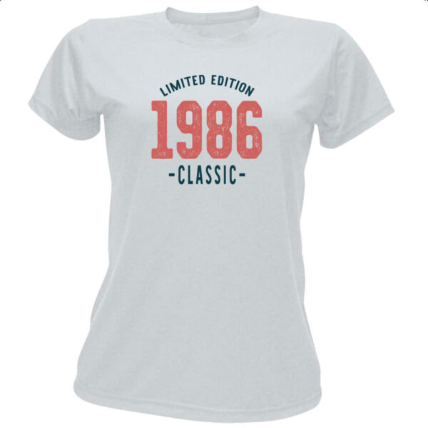 Camiseta Baby Look Limited Edition Classic 1986