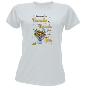 Camiseta Baby Look Mulher ilumando o caminho