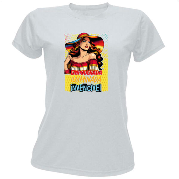 Camiseta Baby Look Mulher invencivel