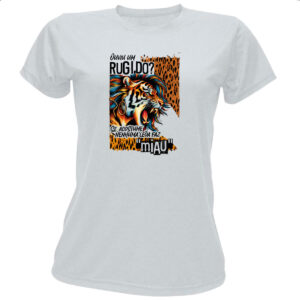 Camiseta Baby Look Mulher leoa