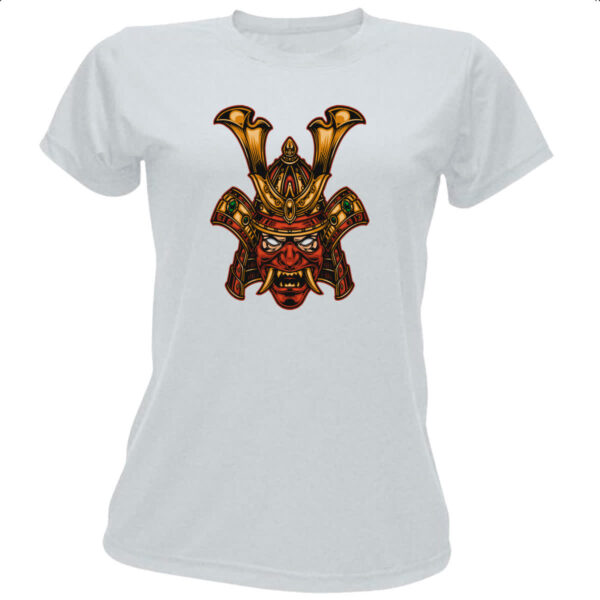 Camiseta Baby Look Mascara Rubra de Samurai
