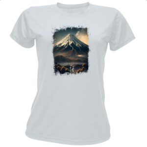 Camiseta Baby Look Montanha Fugi Japao 8