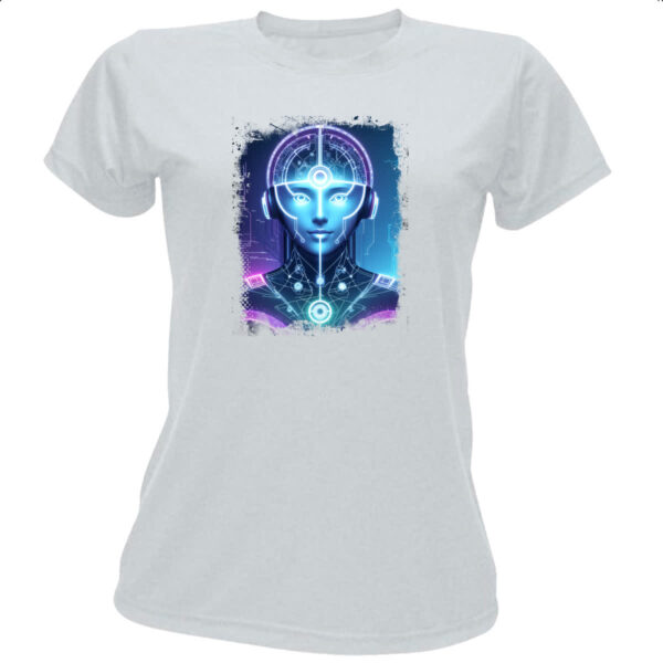 Camiseta Baby Look Mulher Cerebro IA