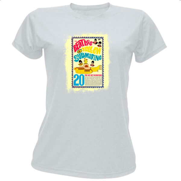 Camiseta Baby Look Nostalgia Beatles Yellow Submarine