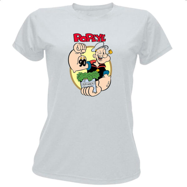 Camiseta Baby Look Nostalgia Popeye 90 anos