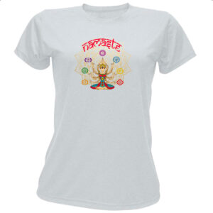 Camiseta Baby Look Namaste Deusa Kali Chakras