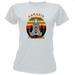 Camiseta Baby Look Namaste Paz e Amor