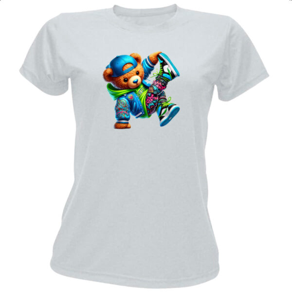 Camiseta Baby Look Urso Hiphop