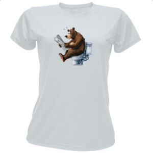 Camiseta Baby Look Urso na sala de forca