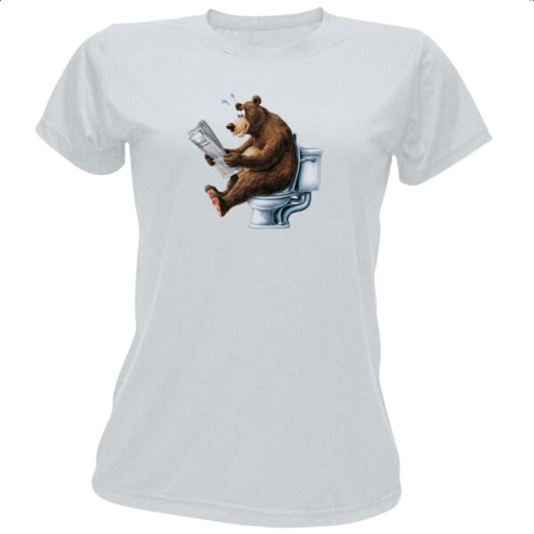 Camiseta Baby Look Urso na sala de forca