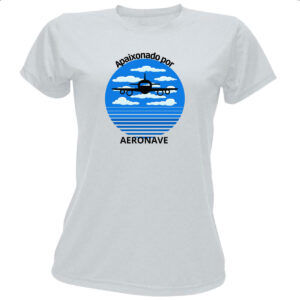 Camiseta Baby Look Apaixonado por aeronave