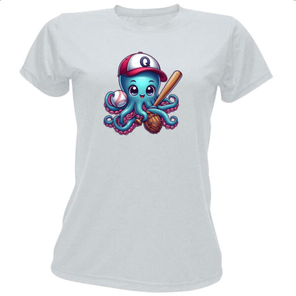 Camiseta Baby Look Octopus Baseball