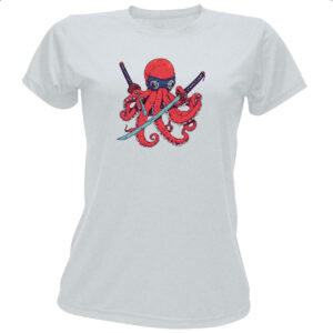Camiseta Baby Look Octopus samurai