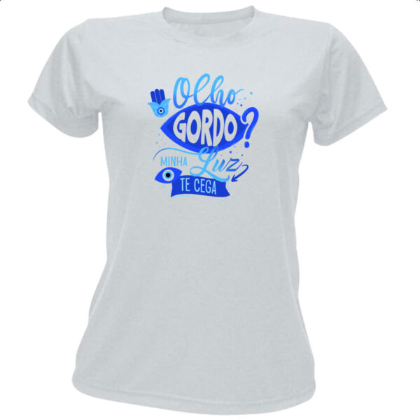 Camiseta Baby Look Olho Grego gordo cego