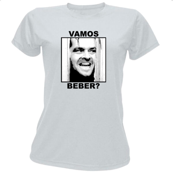 Camiseta Baby Look O iluminado vamos beber