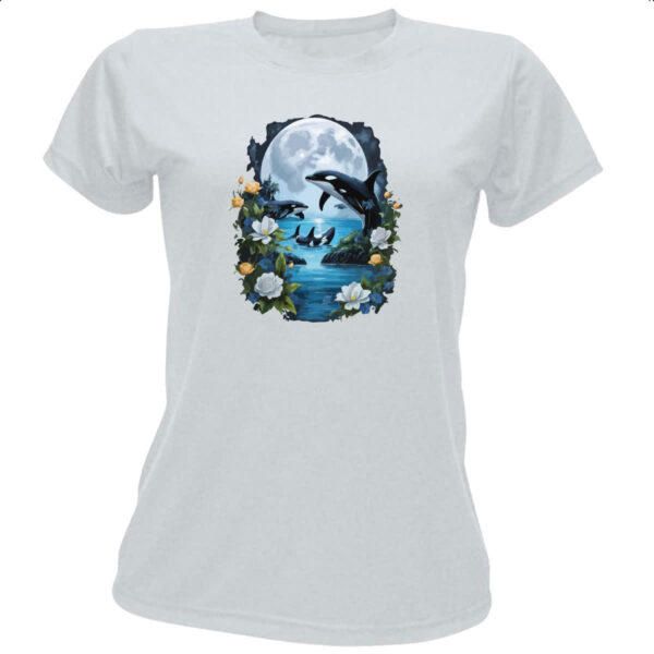 Camiseta Baby Look Orca ao luar