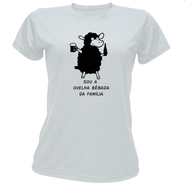 Camiseta Baby Look Ovelha Bebada da Familia