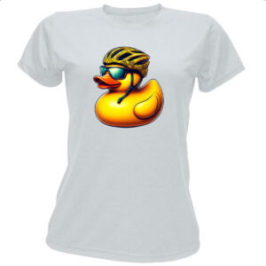 Camiseta Baby Look Patinho de borracha Ciclista
