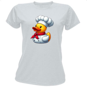 Camiseta Baby Look Patinho de borracha Cozinheiro