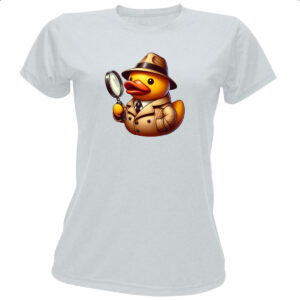 Camiseta Baby Look Patinho de borracha Detetive