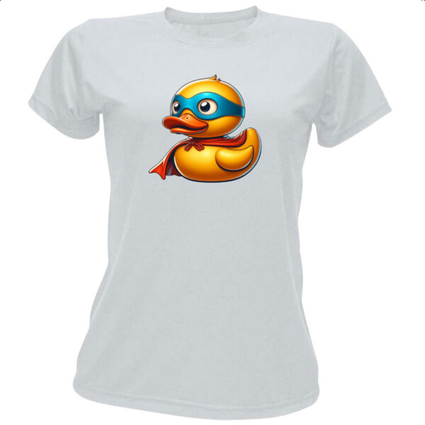 Camiseta Baby Look Patinho de borracha Super Heroi