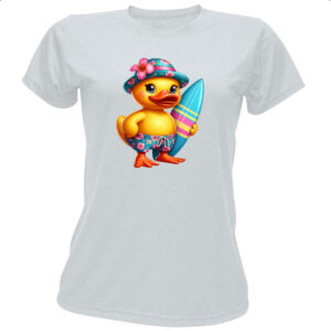 Camiseta Baby Look Patinho de borracha Surfista