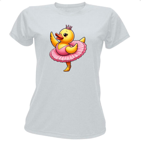 Camiseta Baby Look Patinho de borracha bailarina