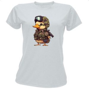 Camiseta Baby Look Patinho militar