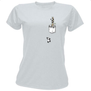 Camiseta Baby Look Panda bambu no bolso